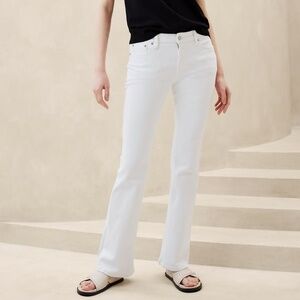 Banana Republic LOW-RISE BOOTCUT JEAN White